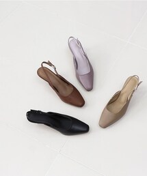 SOVOMALL | セミスクエアトゥスリングバックパンプス(パンプス)