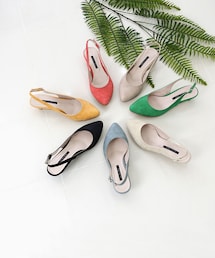 SOVOMALL | ローヒールスリングバックシューズ(パンプス)