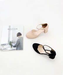 SOVOMALL | スカラップラインアンクルストラップパンプス(パンプス)