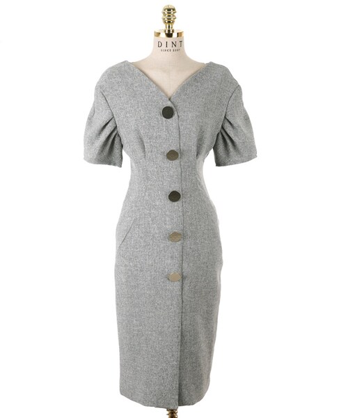 DINT（ディント）の「ディオンピンタックスリーブワンピース（ワンピース・レディース・Black/Grey・S/M）」の2枚目の写真