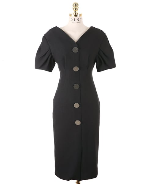 DINT（ディント）の「ディオンピンタックスリーブワンピース（ワンピース・レディース・Black/Grey・S/M）」の3枚目の写真
