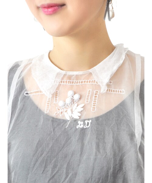 水金地火木土天冥海(スイキンチカモクドテンメイカイ)の「TOWAVASE |Silk Nighty Blouse/White(その他・other・Free)」の4枚目の写真