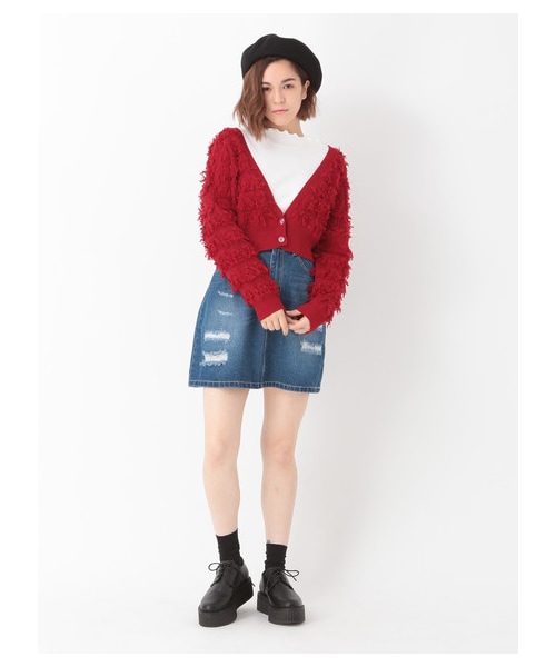 E hyphen world gallery（イーハイフンワールドギャラリー）の「厚底レースアップシューズ（シューズ・ブラック/ボルドー・S/M/L）」の2枚目の写真