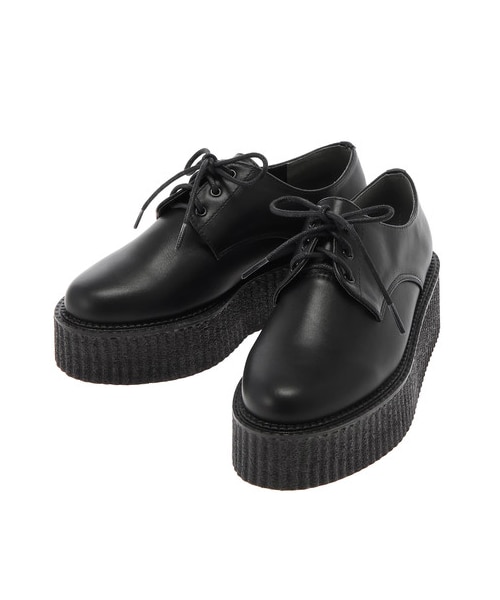 E hyphen world gallery（イーハイフンワールドギャラリー）の「厚底レースアップシューズ（シューズ・ブラック/ボルドー・S/M/L）」の8枚目の写真