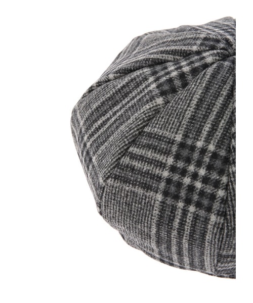 E hyphen world gallery（イーハイフンワールドギャラリー）の「チェックベレー（帽子・ブラック/レッド/ブラウン・F）」の4枚目の写真