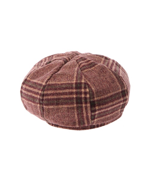 E hyphen world gallery（イーハイフンワールドギャラリー）の「チェックベレー（帽子・ブラック/レッド/ブラウン・F）」の7枚目の写真