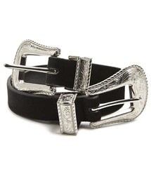 FOREVER 21 | FOREVER 21 Velvet Double Buckle Belt(ベルト)