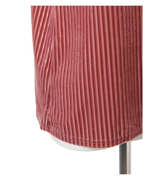 INGNI(イング)の「【秋の新作】ストライプベロア袖タック/トップス(トップス・レディース・グレー/クロ/ピンク/ボルドー・M)」の5枚目の写真