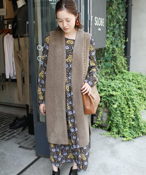 SLOBE IENA（スローブイエナ）の「《予約》パイルボアロングジレ