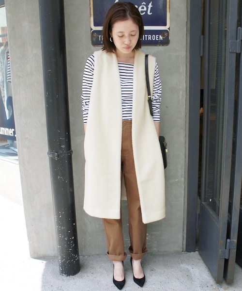 SLOBE IENA（スローブイエナ）の「《予約》パイルボアロングジレ