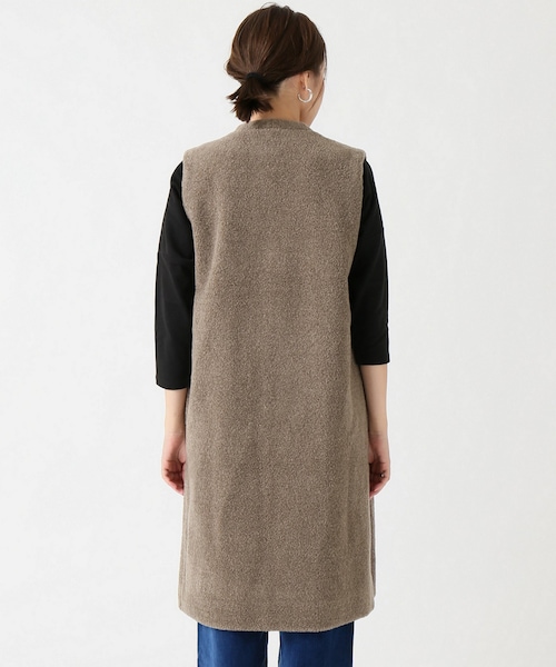 未使用タグ付》スローブイエナ ロング ジレ　ボア ベスト　SLOBE IENA SLOBE IENA（スローブイエナ）の「《予約》パイルボアロングジレ