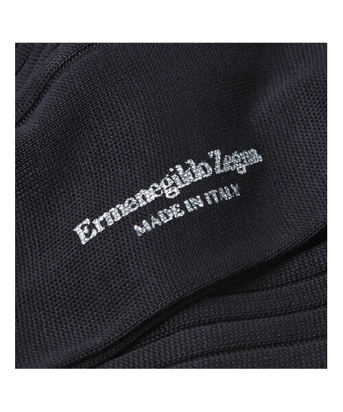 ZEGNA（ゼニア）の「Ermenegildo Zegna Ribbed Cotton Over-The-Calf Socks（ソックス/靴下・メンズ・Blue・39-40/41-42/45-46/40-41/43-44）」の2枚目の写真