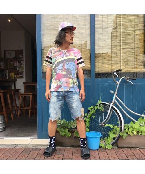 gilet（ジレ）の「gilet　リメイクデニムショートパンツ 1点もの（デニムパンツ・メンズ・その他）」の11枚目の写真