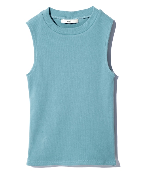 GRL（グレイル）の「テレコノースリーブトップス（Tシャツ/カットソー・レディース・ブラック/レッド/ブルー/ピンク/グレー/からし/ネイビー/オフホワイト・M）」の4枚目の写真