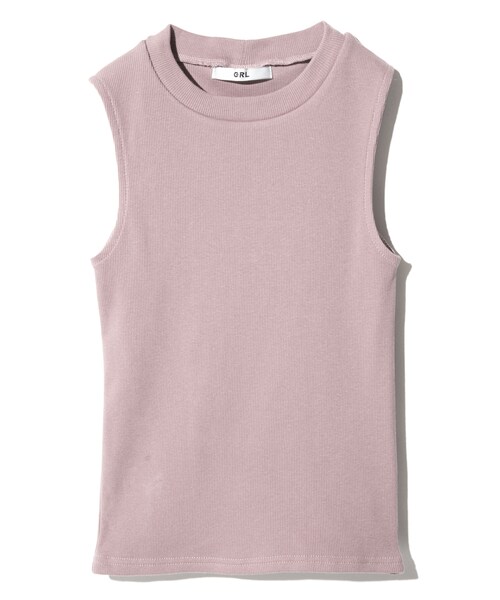 GRL（グレイル）の「テレコノースリーブトップス（Tシャツ/カットソー・レディース・ブラック/レッド/ブルー/ピンク/グレー/からし/ネイビー/オフホワイト・M）」の7枚目の写真