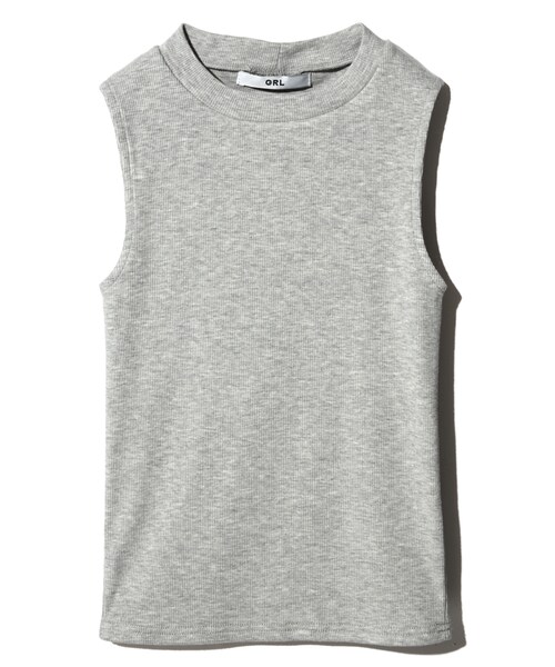 GRL（グレイル）の「テレコノースリーブトップス（Tシャツ/カットソー・レディース・ブラック/レッド/ブルー/ピンク/グレー/からし/ネイビー/オフホワイト・M）」の3枚目の写真