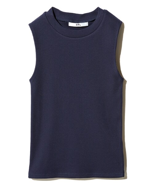 GRL（グレイル）の「テレコノースリーブトップス（Tシャツ/カットソー・レディース・ブラック/レッド/ブルー/ピンク/グレー/からし/ネイビー/オフホワイト・M）」の5枚目の写真