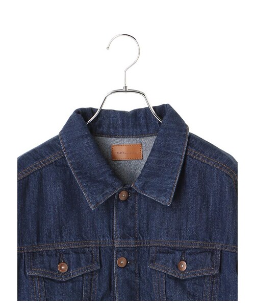earth music&ecology（アースミュージックアンドエコロジー）の「USA COTTONデニム BIG Gジャン（ジャケット/アウター・ミディアムインディゴ/ダークインディゴ・F）」の3枚目の写真
