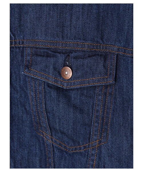 earth music&ecology（アースミュージックアンドエコロジー）の「USA COTTONデニム BIG Gジャン（ジャケット/アウター・ミディアムインディゴ/ダークインディゴ・F）」の6枚目の写真