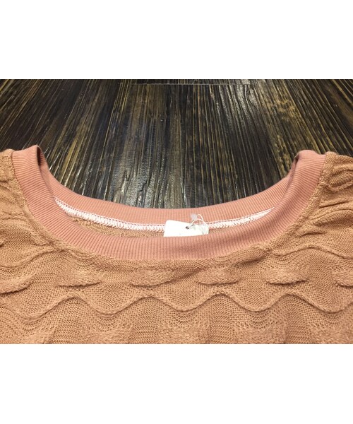 USED（ユーズド）の「Design knit tops　pink（ニット/セーター・レディース・その他）」の4枚目の写真