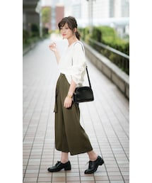 CHEER CLOSET | 【プチプラのあや】ベルト付きハイウエストタックワイドパンツ(その他パンツ)