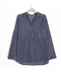 FLYMODEL | ストライプ柄ドロップショルダーシャツ(シャツ/ブラウス)