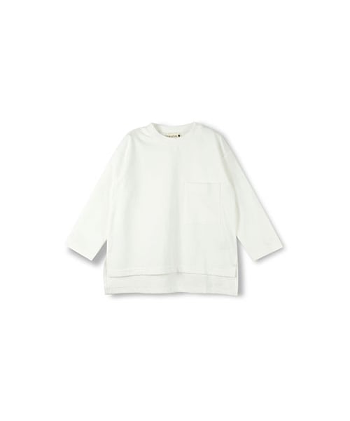 BRANSHES（ブランシェス）の「ビックシルエットTシャツ（Tシャツ/カットソー・キッズ・オフホワイト/エンジ/ブラック・80～150）」の2枚目の写真