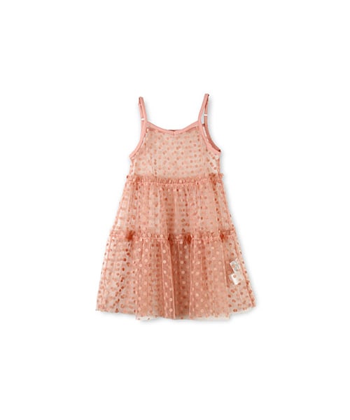 RADCHAP（ラッドチャップ）の「ドットチュールキャミワンピース（ワンピース・キッズ・ピンク/イエロー・S～L）」の2枚目の写真