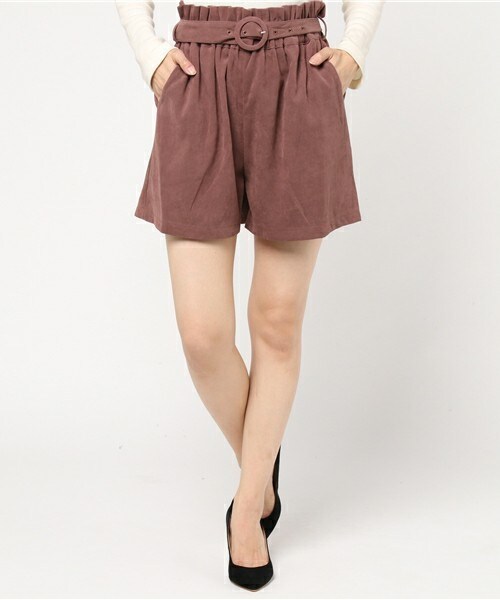 archives（アルシーヴ）の「ハイウエストショートパンツ（その他パンツ・レディース・ブラック/ピンク/レッド系その他・MEDIUM）」の3枚目の写真