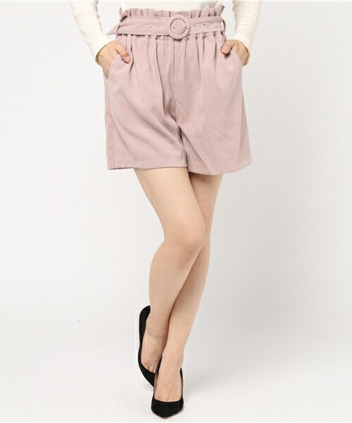 archives（アルシーヴ）の「ハイウエストショートパンツ（その他パンツ・レディース・ブラック/ピンク/レッド系その他・MEDIUM）」の2枚目の写真