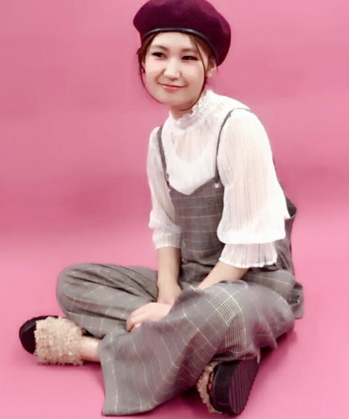 archives（アルシーヴ）の「【WEB限定】グレンチェック＆無地サロペット（サロペット/オーバーオール・レディース・ブラック/チェック・MEDIUM）」の4枚目の写真