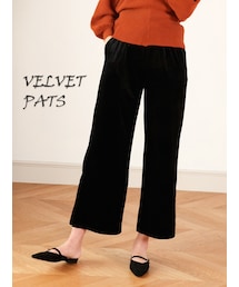 KORMARCH | ベロアストレートウエストゴムパッツ(その他パンツ)