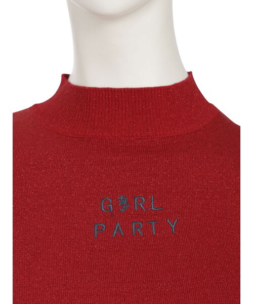 jouetie（ジュエティ）の「Aymmy×jouetieGIRL PARTYニット（トップス・レディース・ブラック/レッド/シルバー）」の11枚目の写真