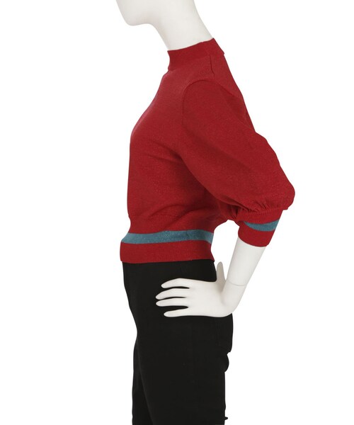 jouetie（ジュエティ）の「Aymmy×jouetieGIRL PARTYニット（トップス・レディース・ブラック/レッド/シルバー）」の9枚目の写真