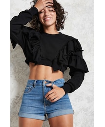 FOREVER 21 | ハイウエストデニムショートパンツ(パンツ)