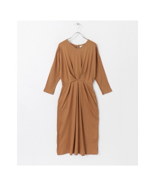 かぐれ カグレ の People Tree オーガニックコットン天竺長袖ドレープワンピース その他 Wear