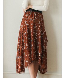 KORMARCH | アンバランスフラワーシフォンスカート(スカート)