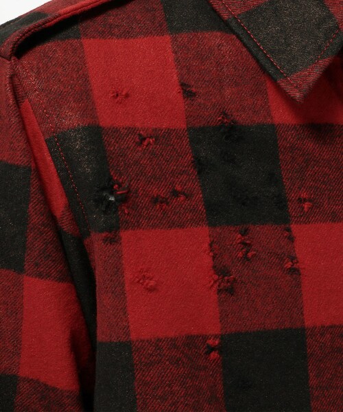 roar(ロアー)の「【別注】roar/ロアー/RB-RF03/バッフォローチェックBZ(ジャケット/アウター・メンズ・WHITE/RED・2/3)」の6枚目の写真