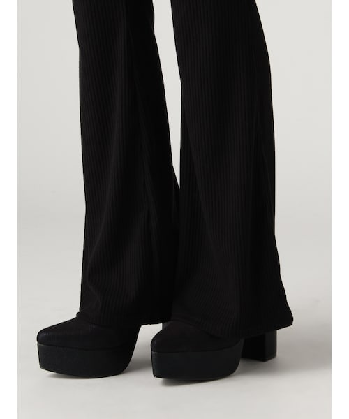 EVRIS（エヴリス）の「リブフレアレギンス（パンツ・レディース・グレー/ブラック/ブラウン）」の16枚目の写真