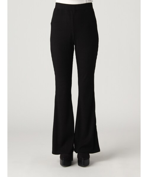 EVRIS（エヴリス）の「リブフレアレギンス（パンツ・レディース・グレー/ブラック/ブラウン）」の10枚目の写真