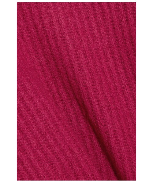 Maison Margiela(メゾンマルジェラ)の「Maison Margiela - Suede-paneled Ribbed Wool-blend Turtleneck Sweater - Pink(ニット/セーター・レディース・Pink・x small/small/large/medium/x large)」の3枚目の写真