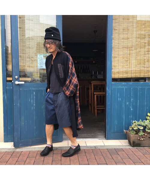 STOF（ストフ）の「stof　バックチェックワイドポンチョ（その他トップス・メンズ・その他）」の14枚目の写真