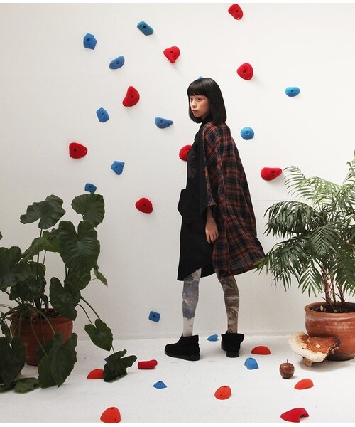 STOF（ストフ）の「stof　バックチェックワイドポンチョ（その他トップス・メンズ・その他）」の11枚目の写真