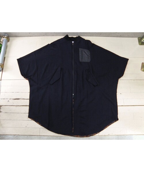 STOF（ストフ）の「stof　バックチェックワイドポンチョ（その他トップス・メンズ・その他）」の8枚目の写真