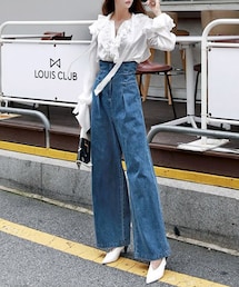 DINT | ストリングワイドデニムパンツ(デニムパンツ)