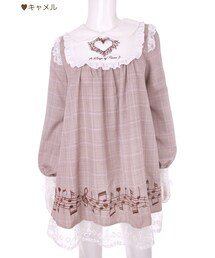 Bobon21 | グレンチェックドーリーワンピース-全２色-(ワンピース)