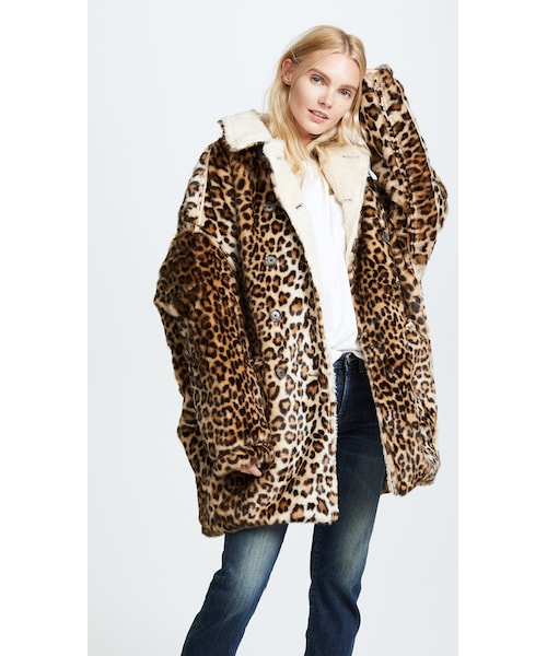 R13（アールサーティーン）の「R13 Leopard Hunting Faux Fur Coat