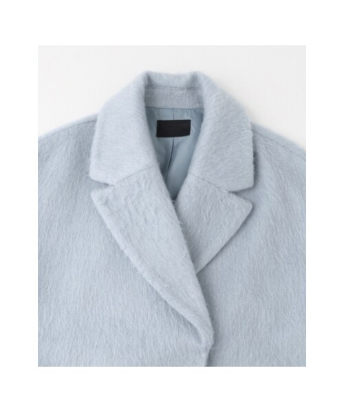 KBF チャコール　ロングシャギーコート kbf ワイドPコート チャコールグレー美品