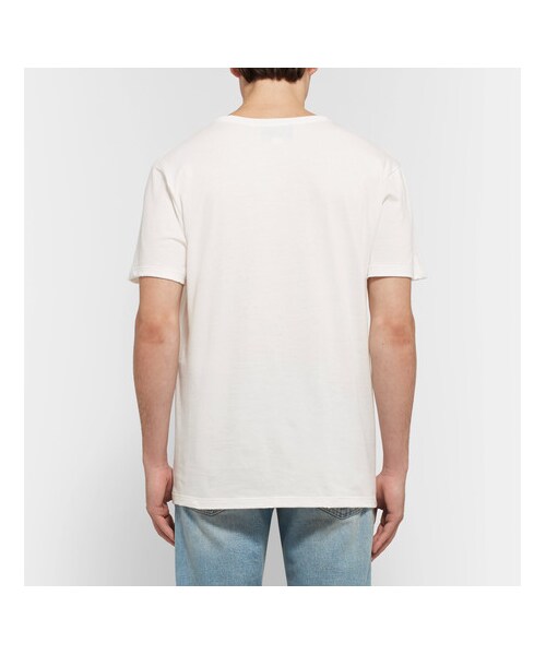 GUCCI（グッチ）の「Gucci Distressed Glittered Cotton-Jersey T-Shirt（Tシャツ/カットソー・メンズ・White・XXXL/XL/XXL/M/S/L/XS）」の3枚目の写真