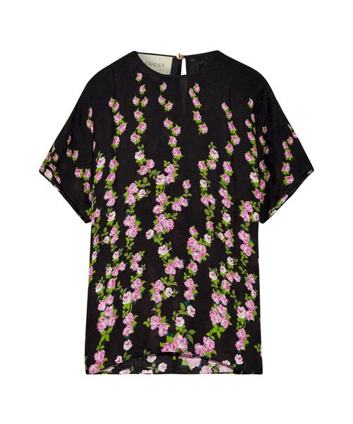 gucci floral blouse